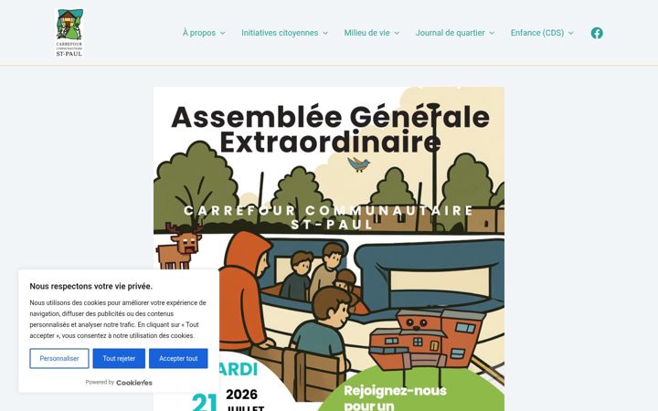 Captura de pantalla de carrefoursaintpaul.org