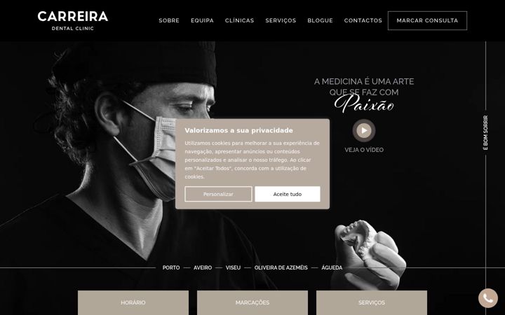 Screenshot of carreiradentalclinic.pt