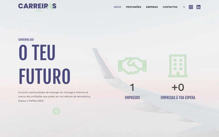 Captura de pantalla de carreiras-aed.pt