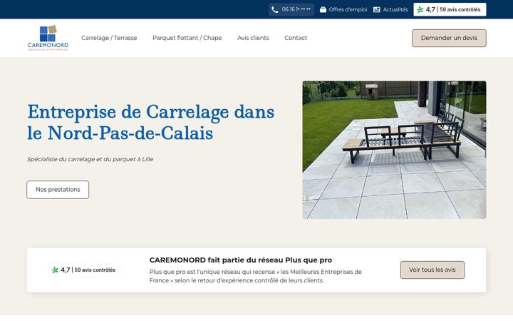 Screenshot of carrelage-caremonord.fr