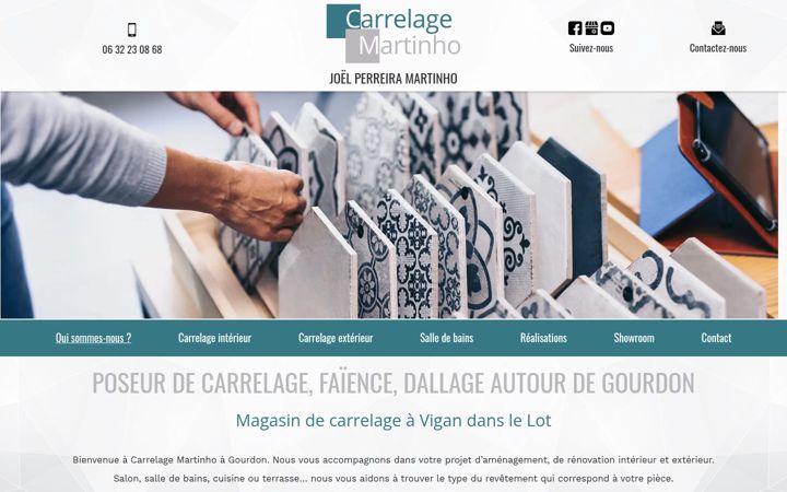 Screenshot of carrelagemartinho.fr