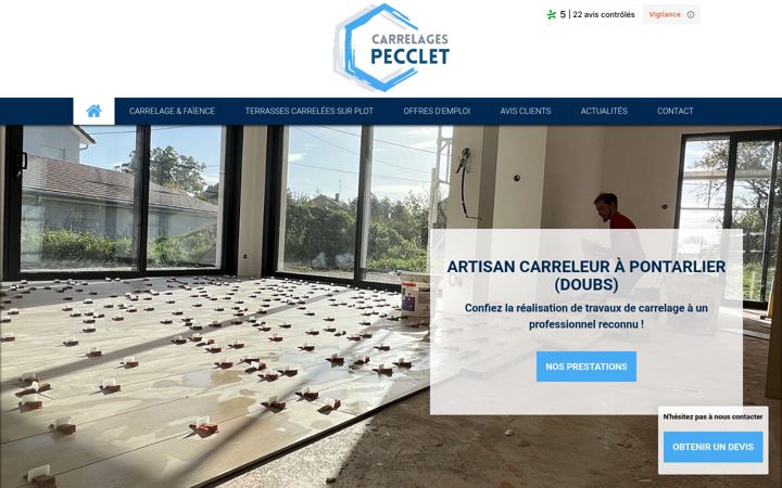 Screenshot of carrelages-pecclet.com