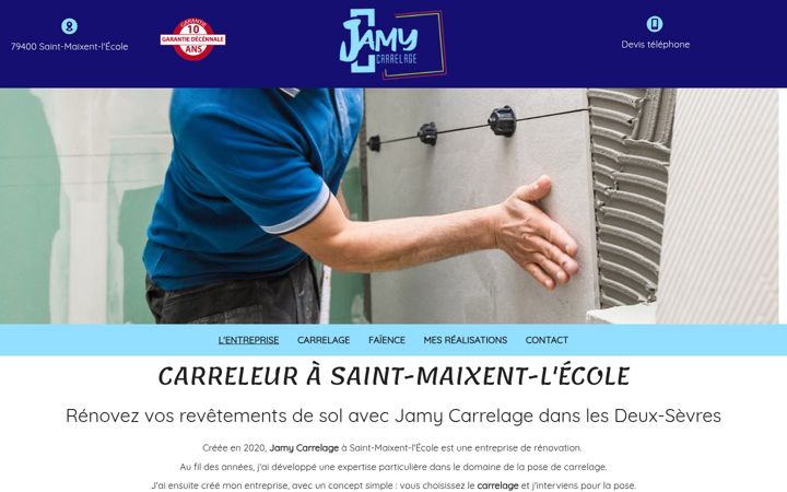 Captură de ecran a carreleur-79.fr