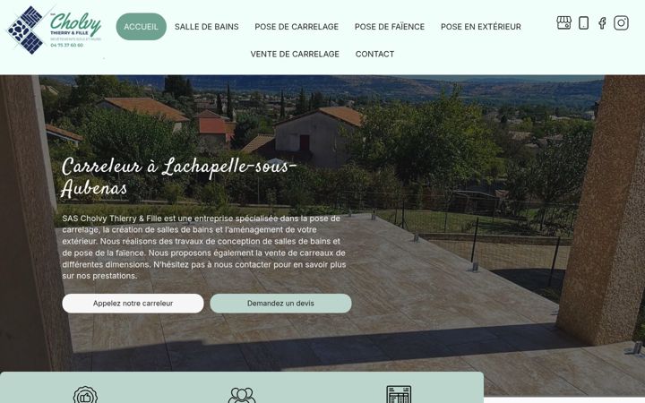 Screenshot of carreleur-aubenas.fr