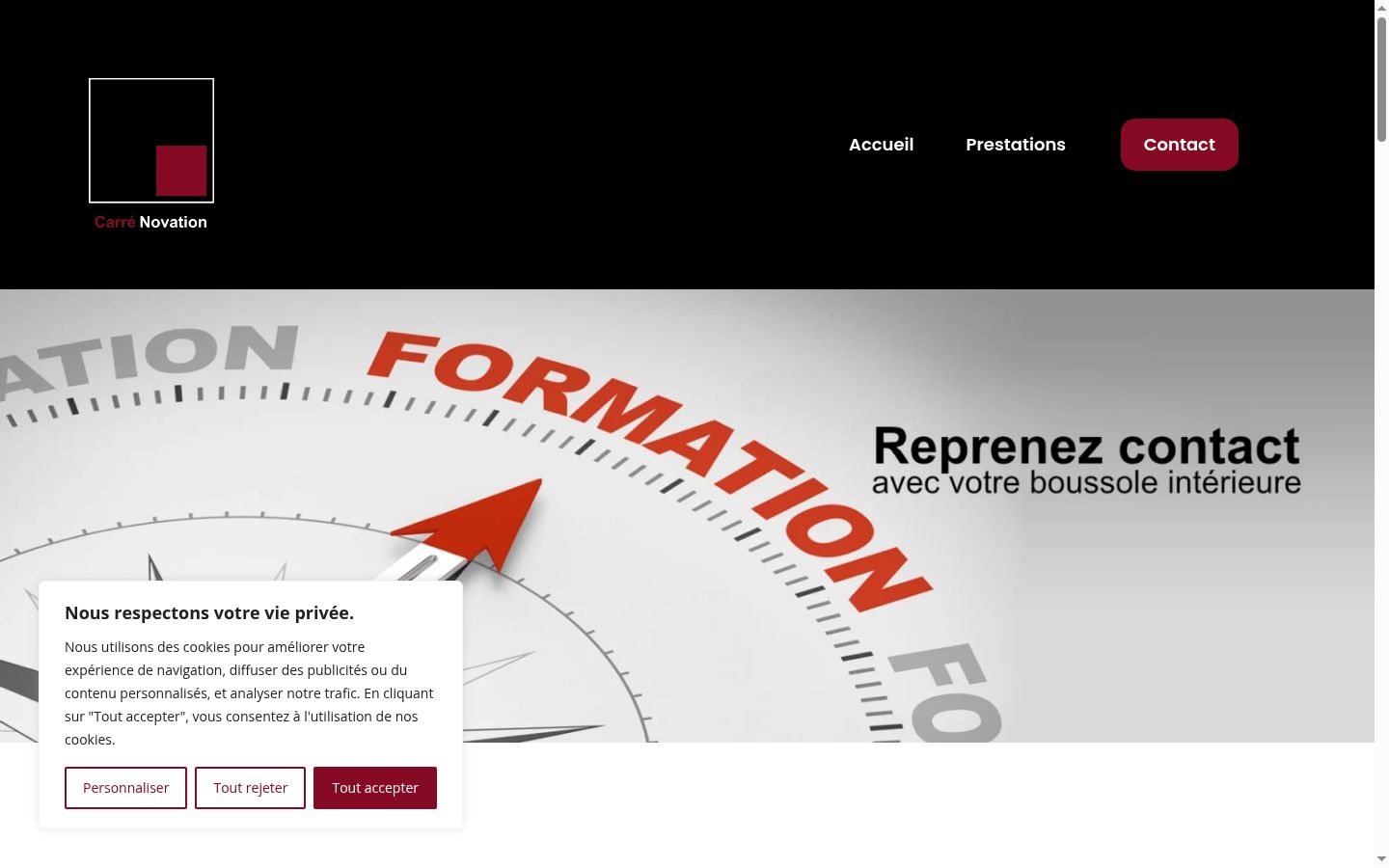 Screenshot des Einwilligungsbanners vor jeglicher Interaktion