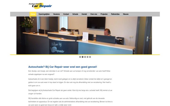 Snimka zaslona za carrepair.nl
