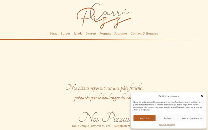 Screenshot of carrepizz.fr