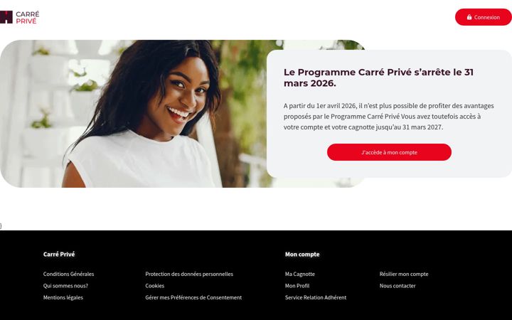 Screenshot of carreprive.fr