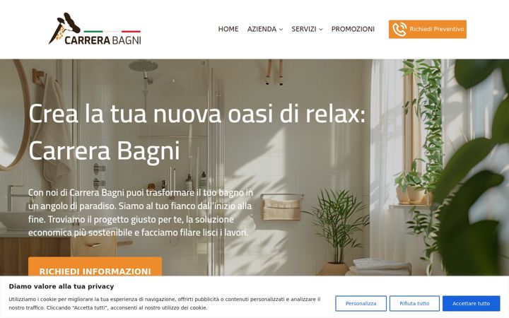Screenshot of carrerabagni.com