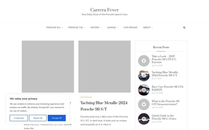 Screenshot of carrerafever.net