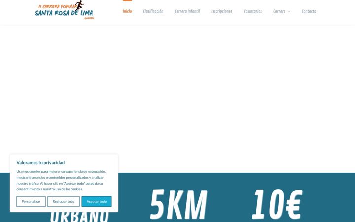 Ekrānuzņēmums no carrerapopularsantarosa.es