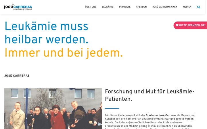 Screenshot of carreras-stiftung.de