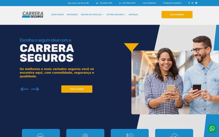 Képernyőkép: carreraseguros.com.br