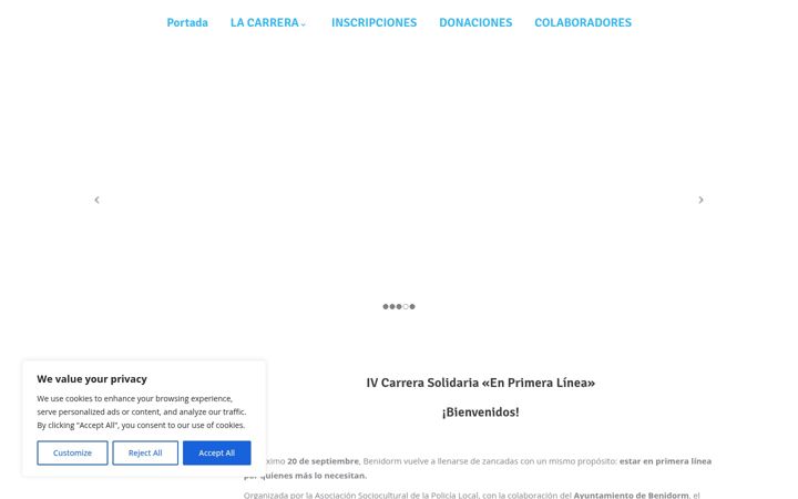 Screenshot of carrerasolidariabenidorm.es
