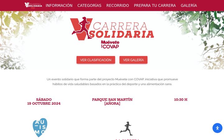 Screenshot of carrerasolidariacovap.es