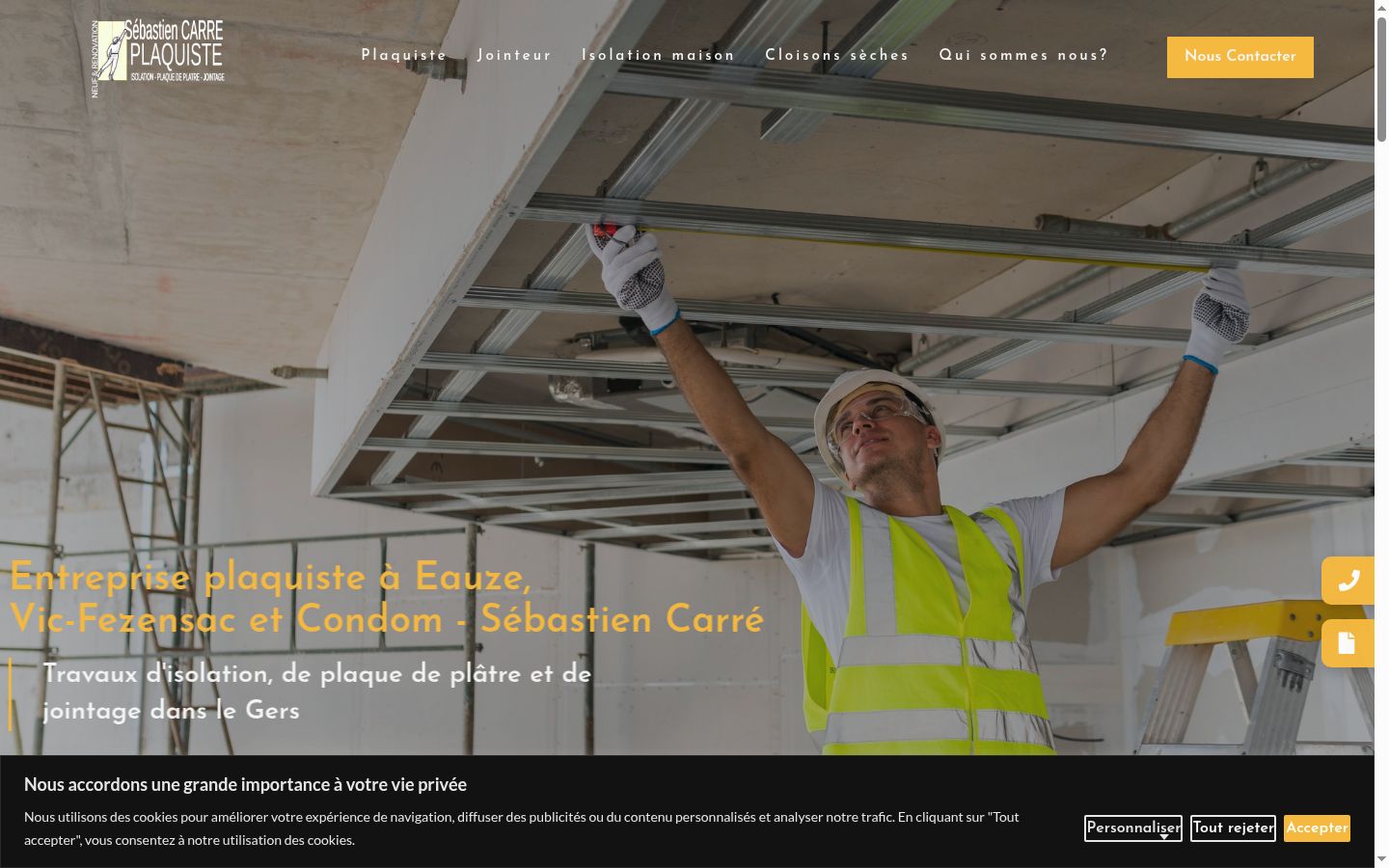 Captura de pantalla del banner de consentimiento mostrado antes de cualquier interacción
