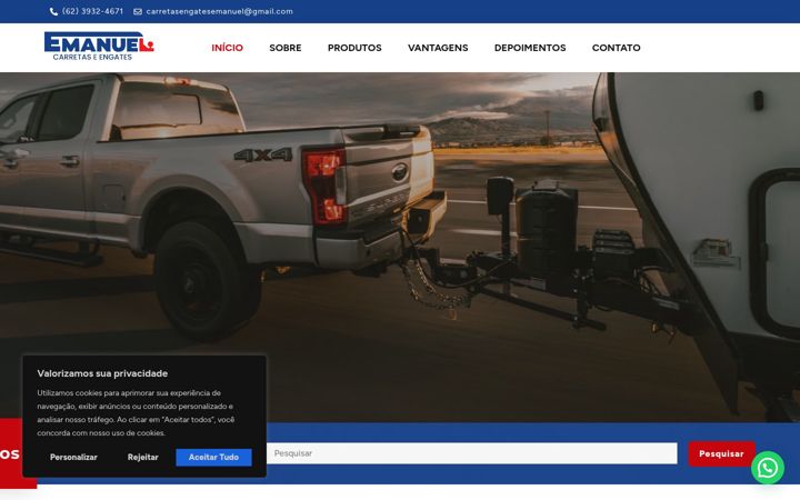 Ekrano kopija carretaseengatesemanuel.com.br