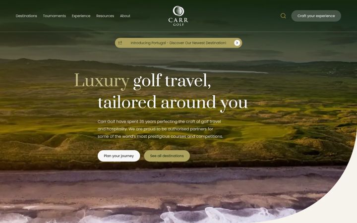 Screenshot of carrgolf.com
