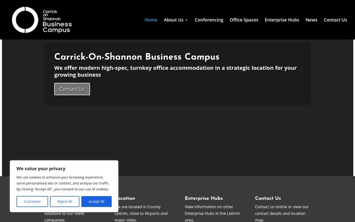 Ekrano kopija carrickbusinesscampus.ie