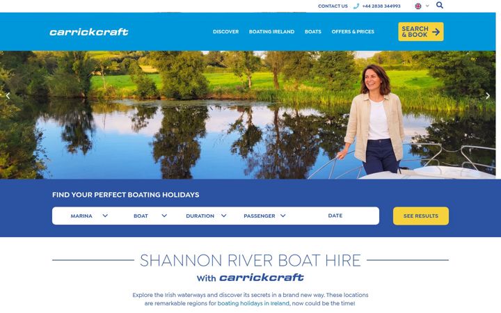 Screenshot of carrickcraft.com