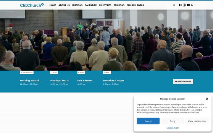 Screenshot of carrickfergusbaptist.com