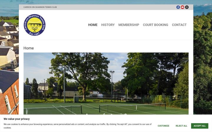 Ekrano kopija carrickonshannontennisclub.ie