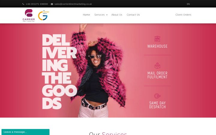 Screenshot of carrierdirectmarketing.co.uk