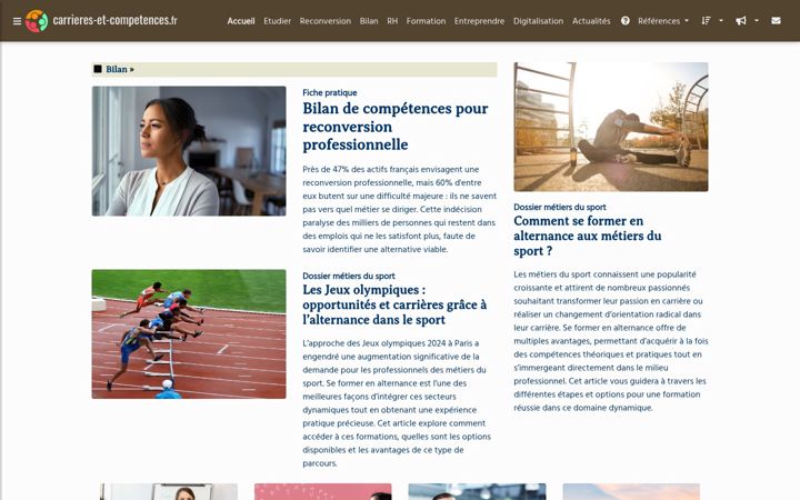 Screenshot of carrieres-et-competences.fr