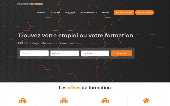 Screenshot of carrieresecurite.fr