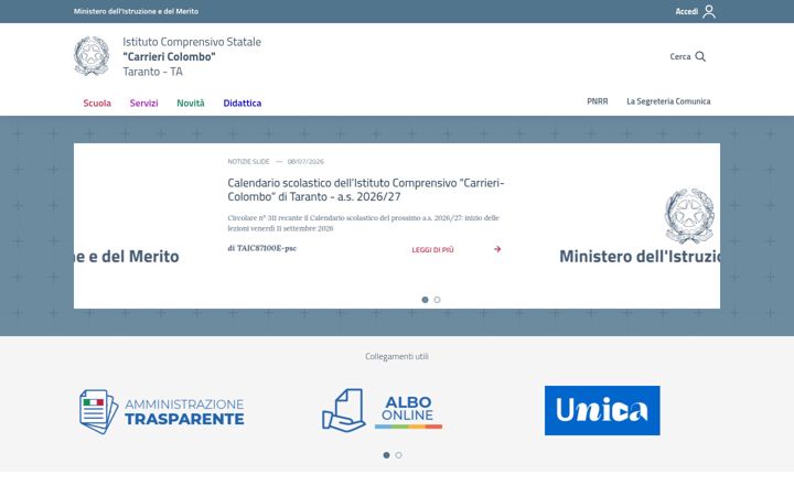 Screenshot of carrieri-colombo.edu.it