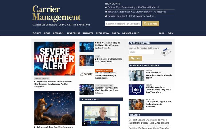 Screenshot of carriermanagement.com