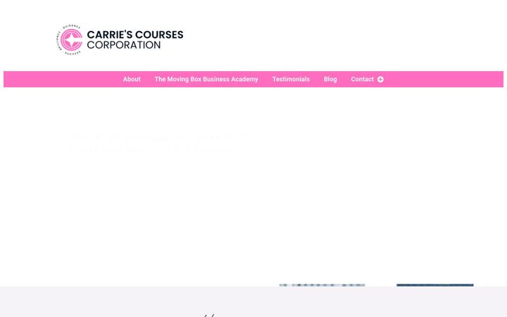 Screenshot of carriescourses.com