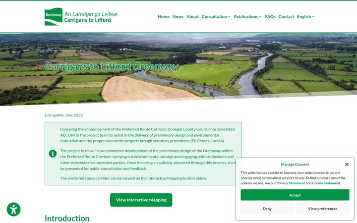 Ekrano kopija carrigansliffordgreenway.ie