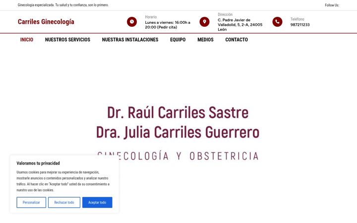 Screenshot of carrilesginecologia.es