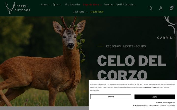 Screenshot of carriloutdoor.com