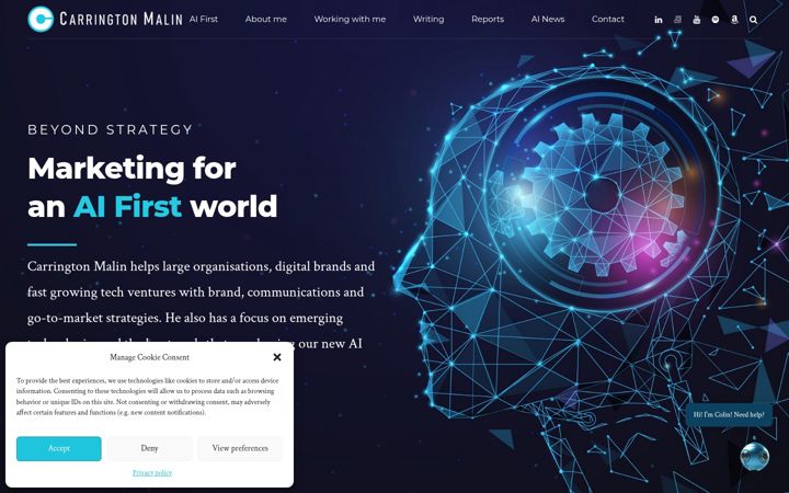 Screenshot of carringtonmalin.com