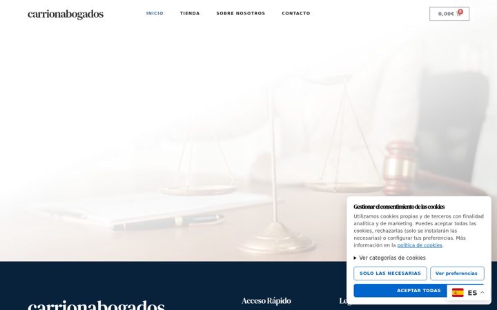Screenshot of carrionabogados.es