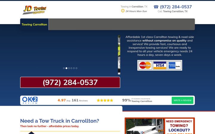 Screenshot of carrolltontowing.net