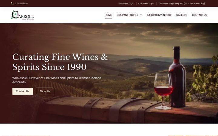 Screenshot of carrollwineandspirits.com