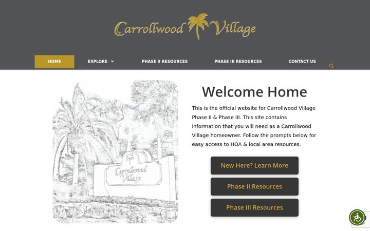 Screenshot of carrollwoodvillage.com