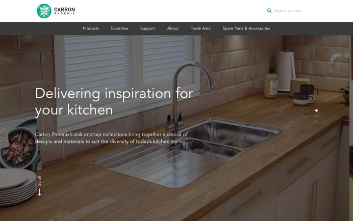 Screenshot of carron.com
