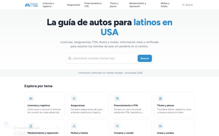 Screenshot of carrosenusa.com