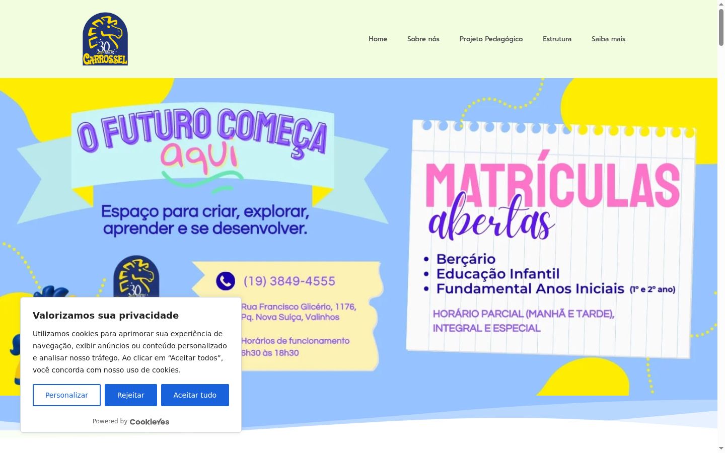 Screenshot tal-banner tal-kunsens muri qabel kwalunkwe interazzjoni