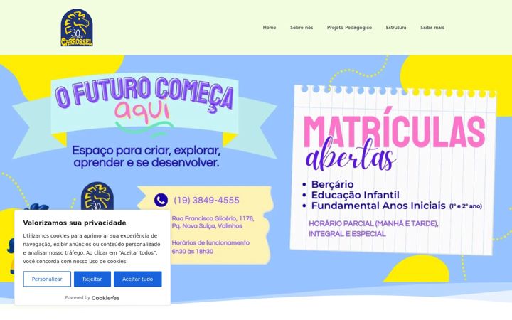 Screenshot of carrosselvalinhos.com.br