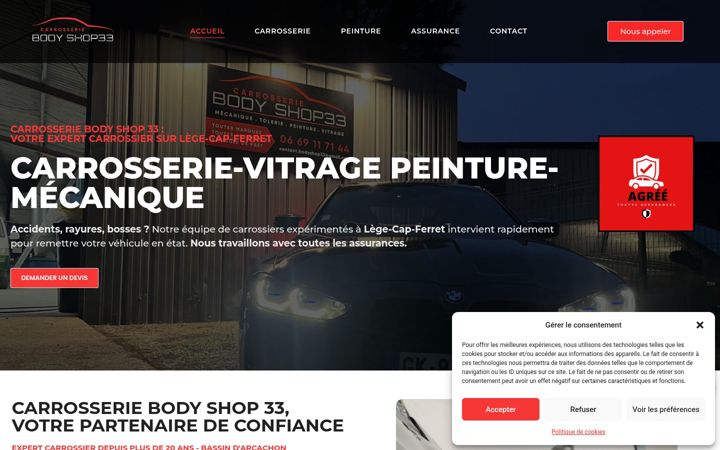 Screenshot of carrosserie-bodyshop33.fr