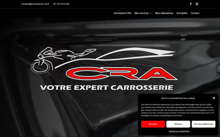 Screenshot του carrosserie-cra.fr