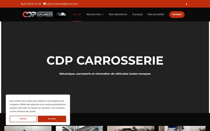 Captură de ecran a carrosserie-daubeze.fr