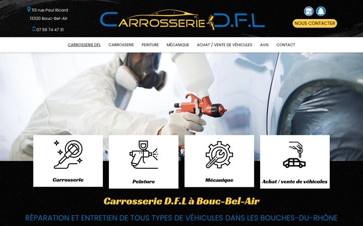 Screenshot of carrosserie-dfl.fr