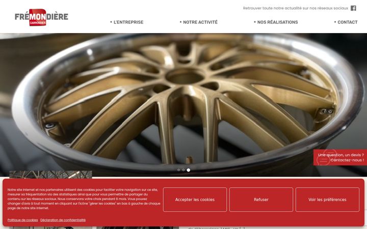Screenshot of carrosserie-fremondiere.fr