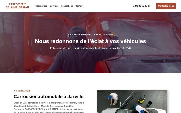 Screenshot of carrosserie-malgrange.fr